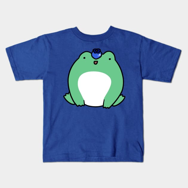 Blueberry Frog Kids T-Shirt by saradaboru